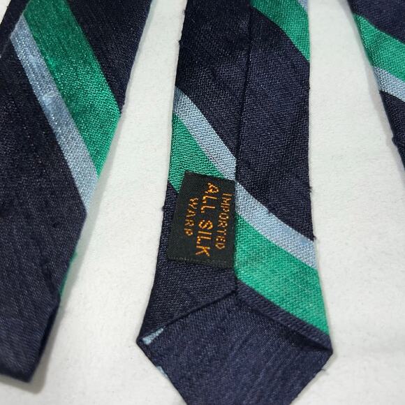 Bold All Silk Imported Striped Tie for Men - Picture 3 of 3